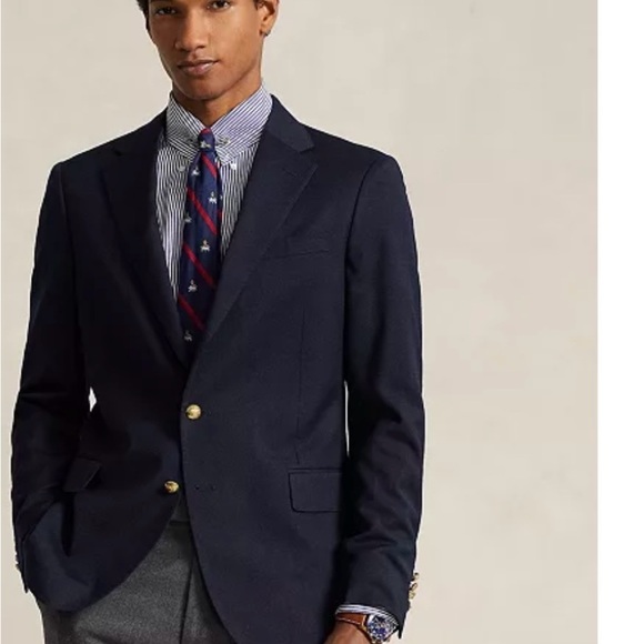Ralph Lauren Men’s Classic Navy Wool Blazer with Signature Gold Buttons 40R EUC - Picture 1 of 6